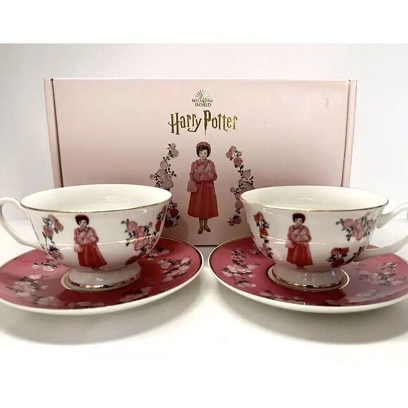 Set Of 2 Harry Potter Dolores Umbridge Tea Pot Collection Cup and Saucer NEW - Picture 1 of 6